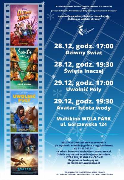  Pokazy filmów w ramach cyklu „Kultura na Wielkim Ekranie”