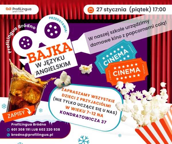  Kino w j.angielskim dla dzieci