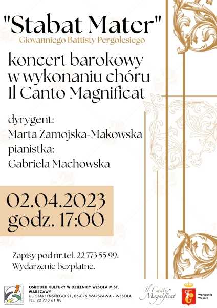  Barokowy koncert chóru Il Canto Magnificat