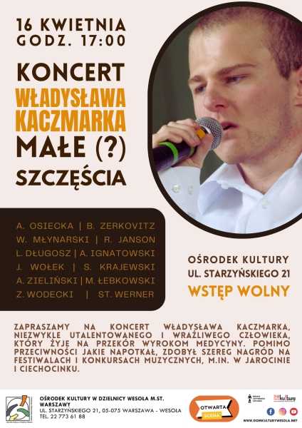  Koncert Władysława Kaczmarka w ramach Otwartej Sceny