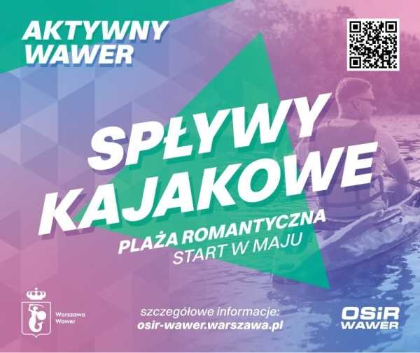  Bezpłatne spływy kajakowe z Wawra [godz. 9.30 i 13.30]