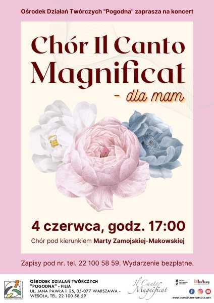  Koncert chóru Il Canto Magnificat – dla mam