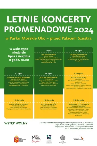  LETNIE KONCERTY PROMENADOWE 2024 | „Pod dachami Paryża”