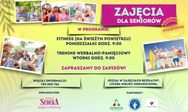  Bezpłatne zajęcia fitness dla seniorów 60+