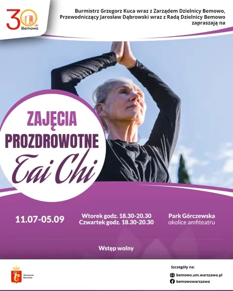  Zajęcia plenerowe Tai Chi na Bemowie