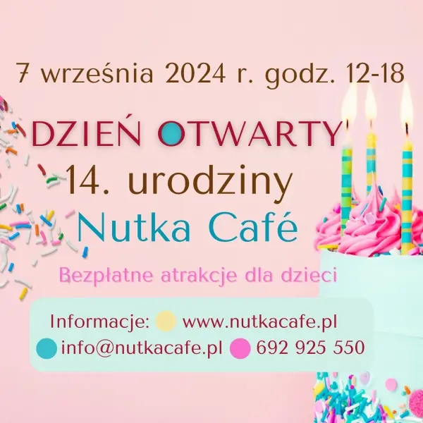  Dzień otwarty – 14. urodziny Nutka Cafe – bezpłatne atrakcje dla dzieci