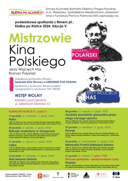  Mistrzowie kina polskiego – pokaz filmĂłw PolaĹskiego i Hasa